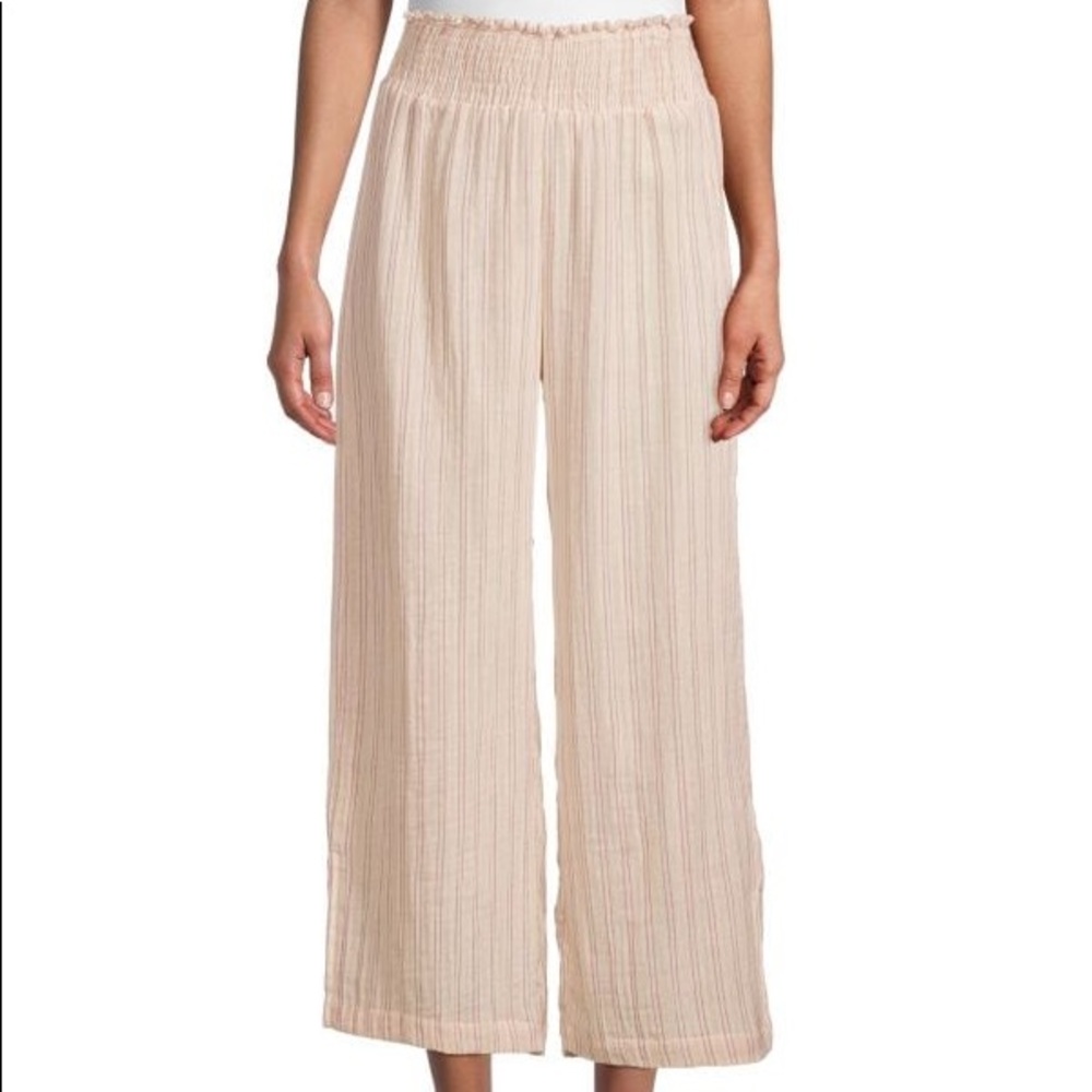 Heroes and Dreamers Striped Cropped Wide-leg Pants